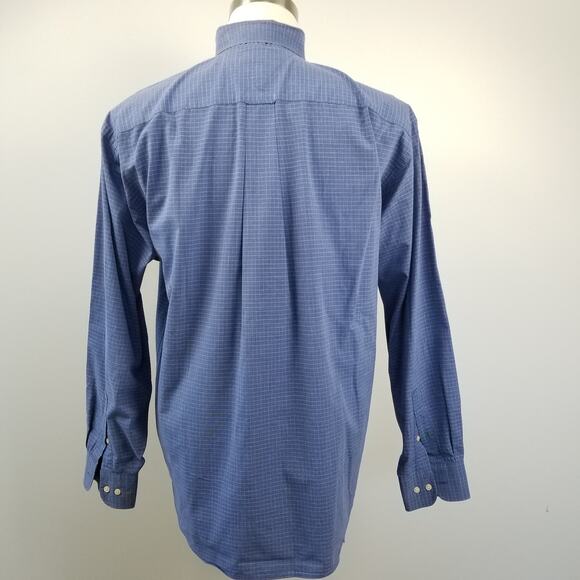 Tommy Hilfiger Vintage Hong Kong  Blue White Button Down Excellent! Size 16 - Picture 3 of 8